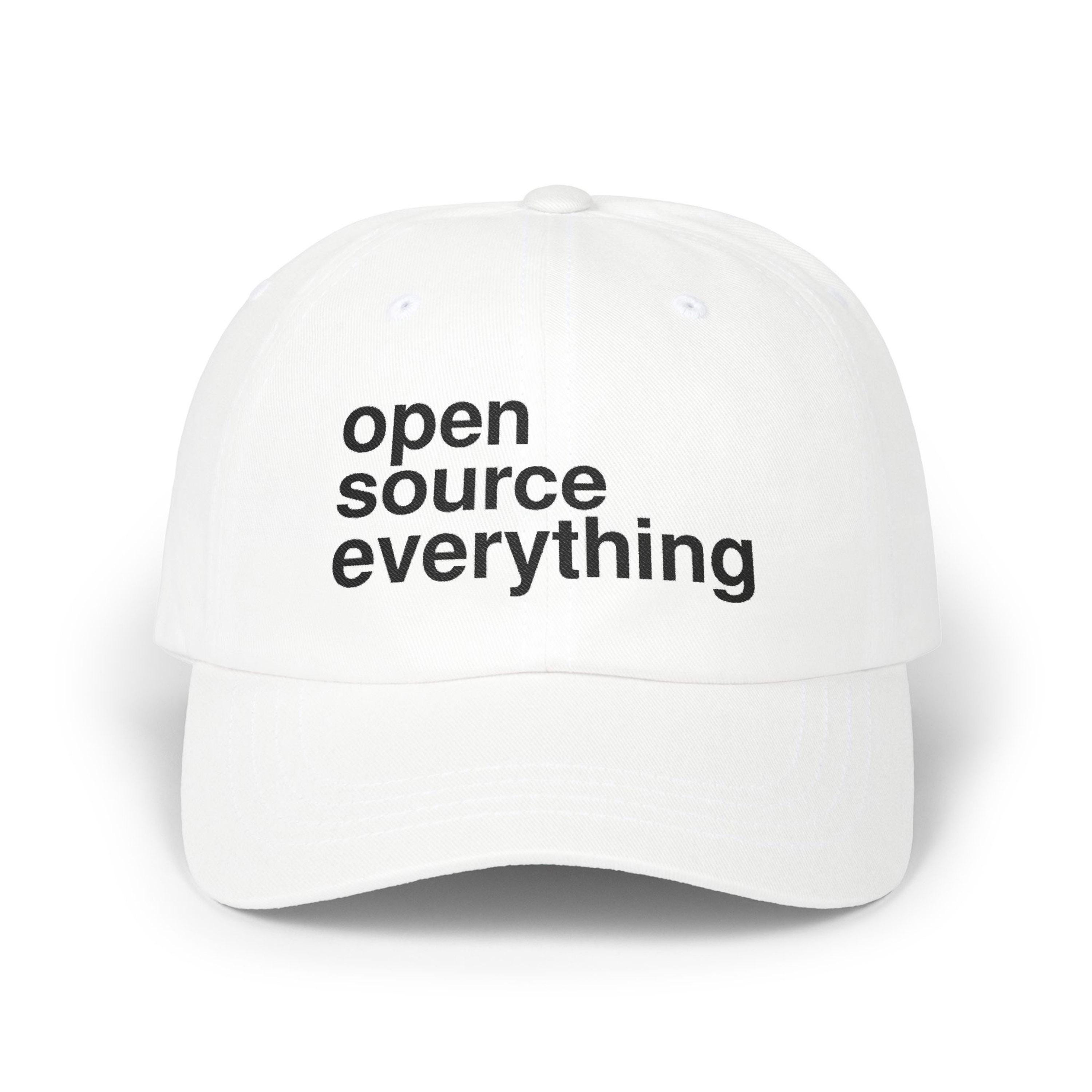 Open Source Embroidered Cap | Minimalist Techwear Baseball Hat - Etsy