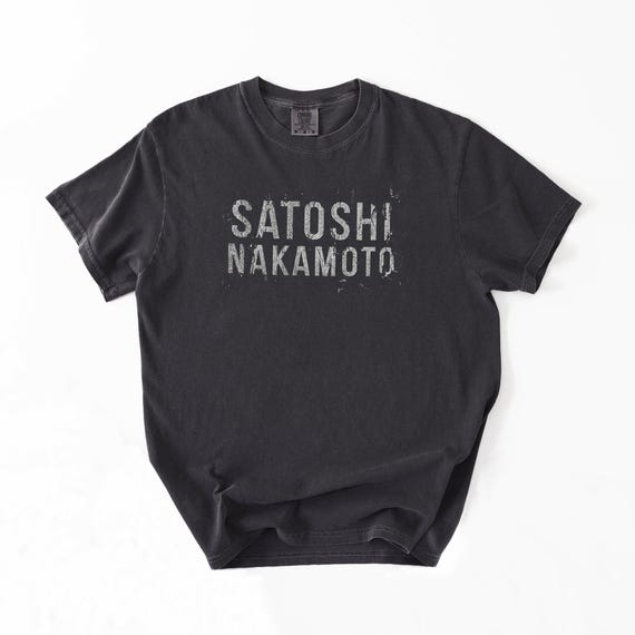 SATOSHI NAKAMOTO Tシャツ　美品！半額以下！！ Satoshi Nakamoto T-shirt – Vintage Distressed Bitcoin Tee - Etsy