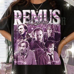 Remus Lupin Shirt, 90s Vintage Retro Bootleg Wolf Teacher T-Shirt, Wizard Marauder Graphic Tee, Fantasy Character Fan Shirt