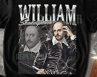 William Shakespeare Vintage Tshirt, Bootleg Writer Playwright Historic Genius Tee, 90s Retro Throwback T-shirt, William Shakespeare Sweater