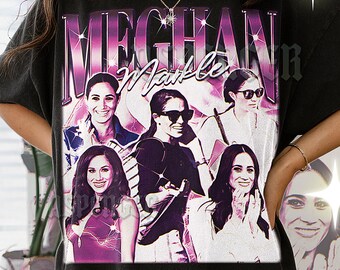 MEGHAN MARKLE T-SHIRT, Vintage Royalty Fashion Celebrity Star Performer Tee, 90s Retro Throwback, Meghan Markle Sweater