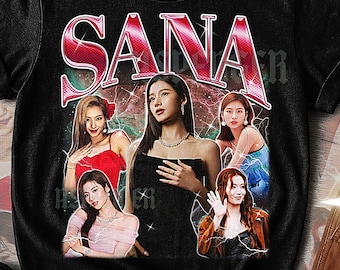 サナ TWICE シャツ、サナ ヴィンテージ ファン T シャツ、湊崎サナ