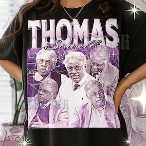 Thomas Sowell Shirt, 90s Vintage Retro Bootleg Thomas Sowell T-Shirt, Economist Graphic Tee, Author Tribute Fan Shirt