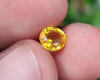 Ceylon Yellow Sapphire, 1.20 Carat, Golden-Yellow Gemstone, Ethically Mined
