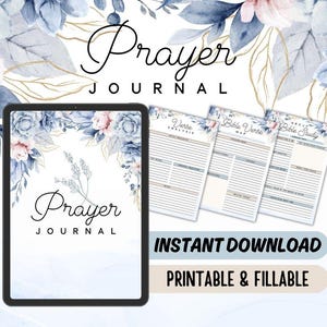Prayer Journal - Spiritual Journal - Christian Prayer Journal - Prayer Tracker - Faith Journal - Printable Prayer Journal - Instant Download