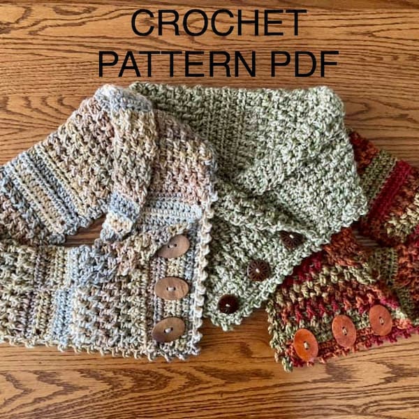 Crochet Neck Warmer Pattern, PATTERN ONLY