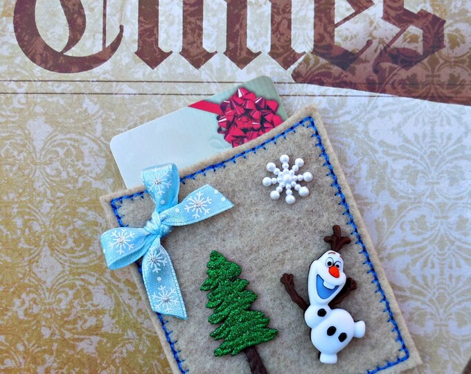 Gift Card Holder Felt Machine Embroidery Gift Card Holder Etsy