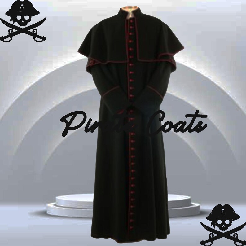 Black Wool Priest Clergy Robe: Christmas Church Attire, Monk ...