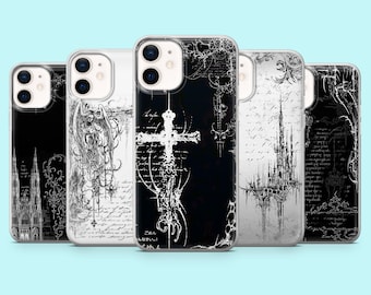 Gothic Phone Case – Cybersigilism Grunge Emo Cover for iPhone 17, Samsung S25 & Google Pixel 10