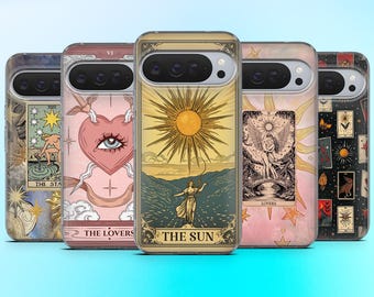 Funda de tarot con cartas espirituales para iPhone 17, 16, 15, 14, 13, 12, Pixel 10Pro XL, 9Pro 8A, 7, Samsung S25, S24, A56