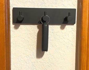 Key Holder Rack for Wall, Adhesive Hooks, Compact 3-Hook Entryway Organizer, Home decor