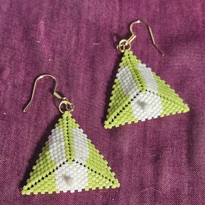 Easter Bunny Green with beaded tail earrings