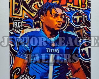 CAM WARD Rookie Quarterback Titans Custom Art Card Junior League Ballers (KB)