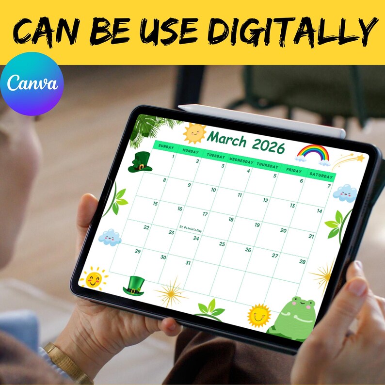 Printable Calendar 2026 for Kids Calendar 2026 Calendar Cute Calendar ...