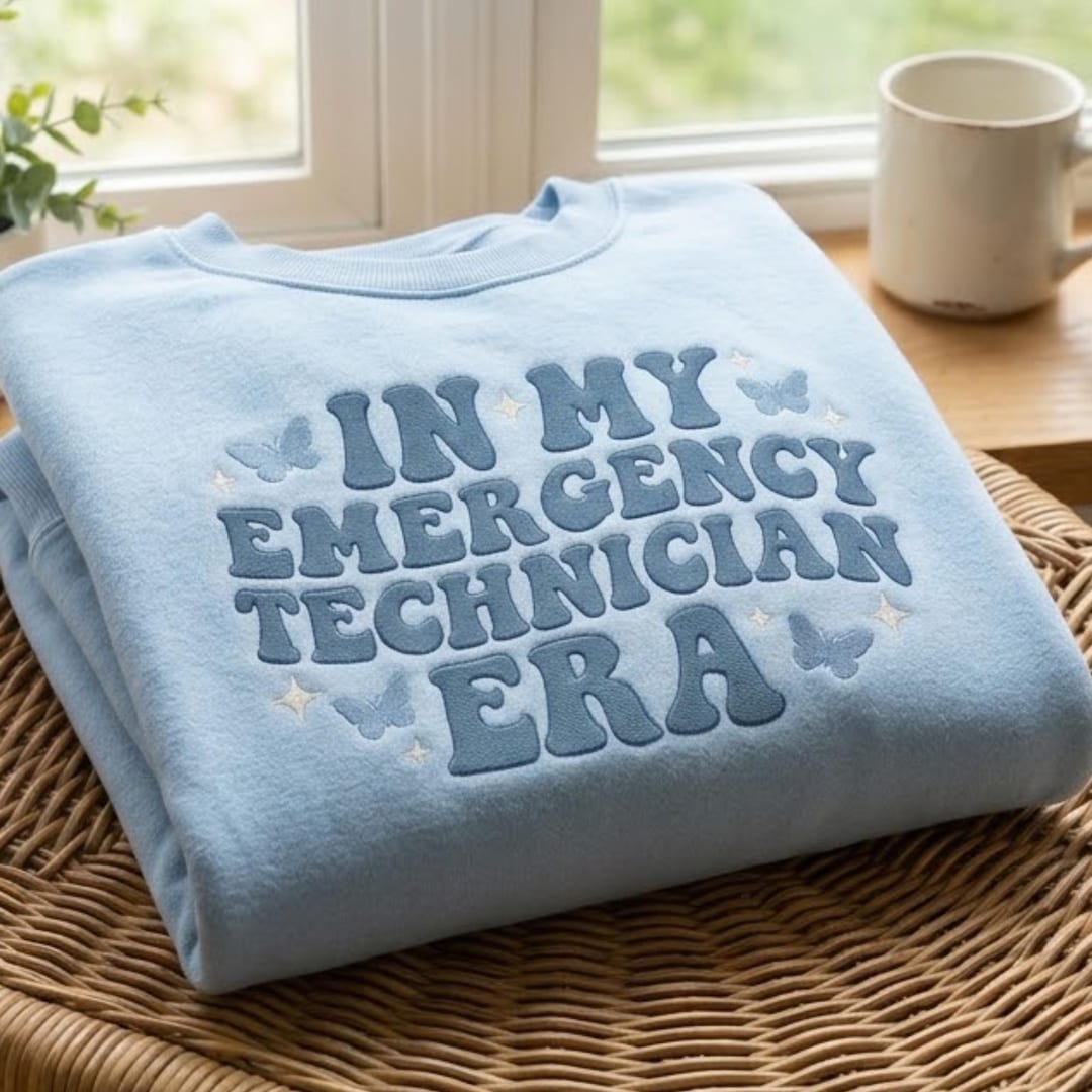 Embroidered ER Tech Sweatshirt, Emergency Technician Era Gift, ER Nurse ...