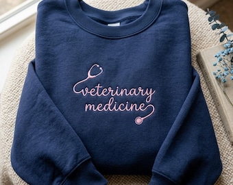 Besticktes Veterinärmedizin Sweatshirt - Geschenk für Tierliebhaber
