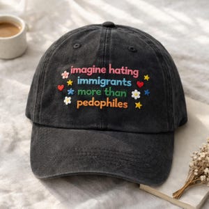 Embroidered Cotton Cap, Political Statement Hat, Human Rights Protest Gear