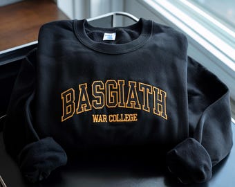 Fourth Wing Embroidered Sweatshirt, Basgiath War College, Dragon Rider