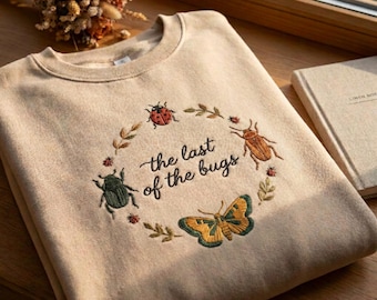 Besticktes Bug Symphonie Sweatshirt, Vintage Insekt Grafik T-Shirt, Marienkäfer Print Shirt
