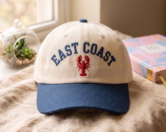 Gestickte Hummer Trucker Cap | Ostküste Küstenfischer Cap