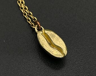 coffee bean necklace,  Coffee jewelry, Coffee Lover Gift, Coworker Gift, Best Friend Necklace, delicate coffee bean, little bean coffee