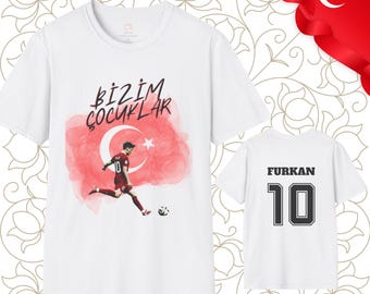 Camiseta personalizada da seleção turca de futebol, com nome e número personalizados, presente para torcedores de futebol, camiseta para o torneio de 2026, camiseta para torcedores da Turquia.