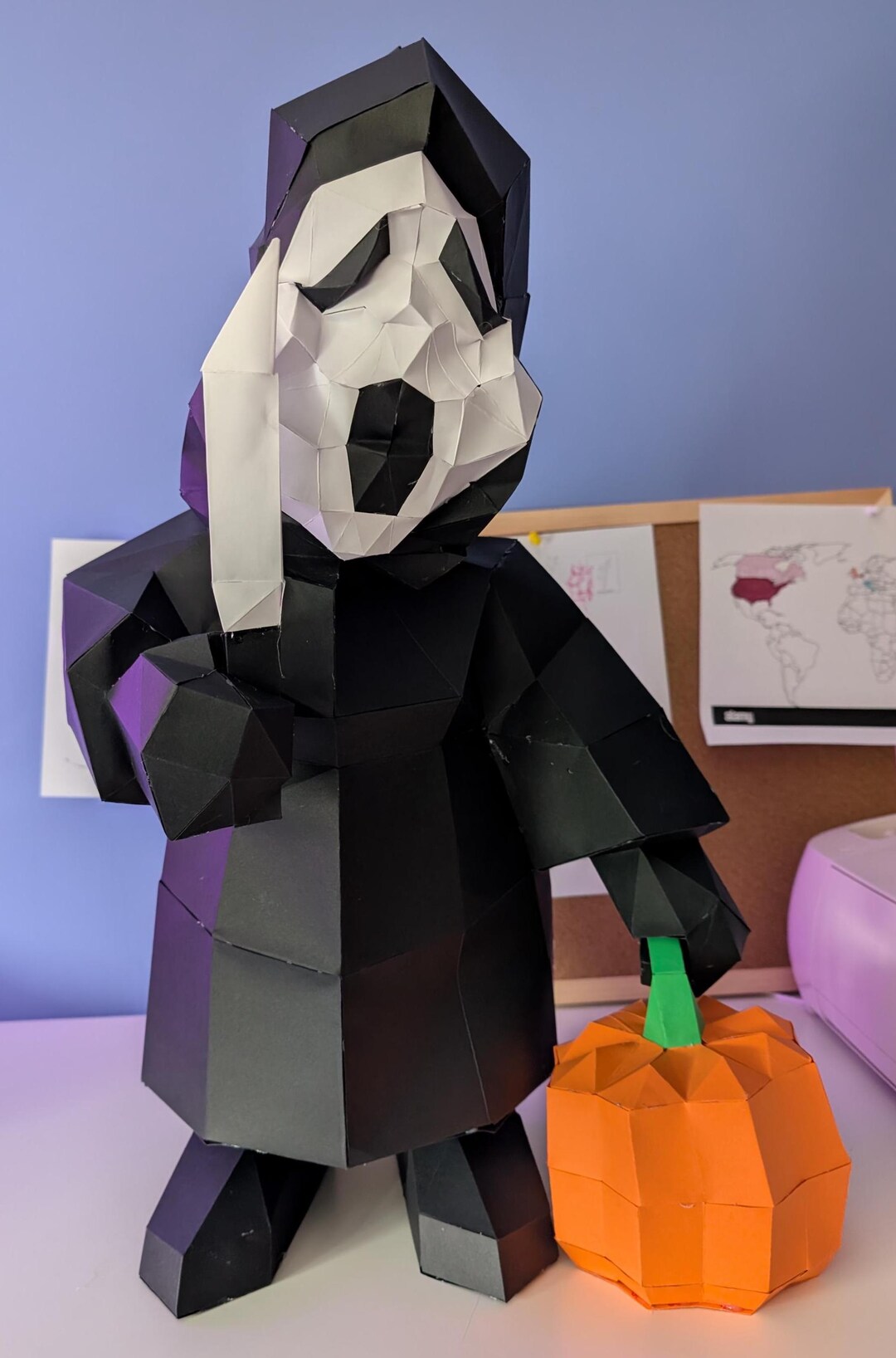 Build Your Own 3D Death Figure Papercraft Kit (with Pumpkin & Knife) - Etsy