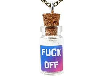 Fuck fuck you fuck it necklace jewelry for women funny novelty gag gift idea for women dainty pendant