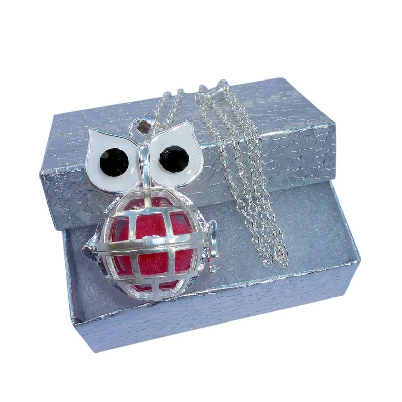 YOur perSOnal STYlish Essential oil necklace diffuser Steampunk Big eyes owl d1 0
