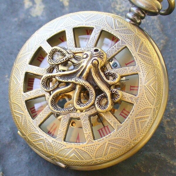 Steampunk  Victoriana JACK SPARROW pocket watch  NECKLACE