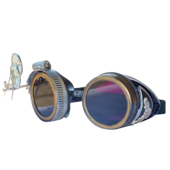 Steampunk GogGLes VicTORian Novelty Glasses cosplay Antique filigree S1 party
