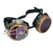 lila Steampunk Goggles-Rave Glasses Victorian Style with Compass Design, Colored Lenses & Ocular Loupe costume accessory 