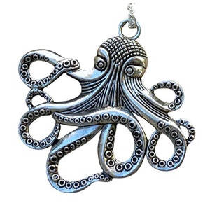 Pirate costume accessory octopus necklace nautical pendant jewellery