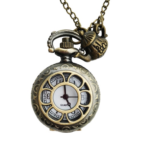 Alice in Wonderland Costume Pocket Watch Necklace Steampunk Etsy