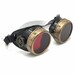 Red Steampunk Goggles-Rave Glasses Victorian Style with Compass Design, Colored Lenses & Ocular Loupe costume accessory 