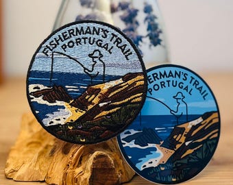 Patch met stickers en stickers Fischerweg Portugal Rota Vicentina