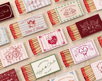 Gepersonaliseerde luciferdoosjes voor feestjes, lucifers met logo op maat, aandenken voor verjaardagen, verlovingen en jubilea, unieke decoratie voor evenementen