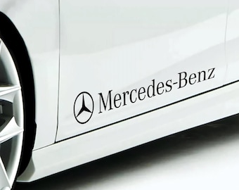 Juego de calcomanías con el logotipo de Mercedes, emblema deportivo de carreras | Emblema Mercedes cortado, calcomanía gráfica para vehículo, vinilo para auto en ambos lados
