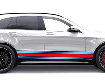 2 Pcs Martini Pattern RV Car Truck Boat Trailer Side Accent Decals Graphics Stripes | 2 Styles assessable Side Stripes Decor for any vehicle