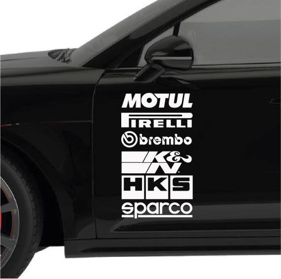 BOTH SIDE サイン ジェノ Set 2 Pcs Both Sides Cut Emblem Graphics Sponsor Stickers, Racing