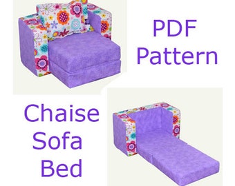 Doll Bed Sofa Bed PDF pattern and tutorial Fits up to 18 inch size doll