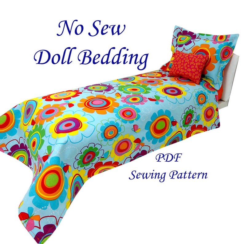 No Sew Doll Bedding Pattern and Tutorial Fits Any Size Doll Etsy