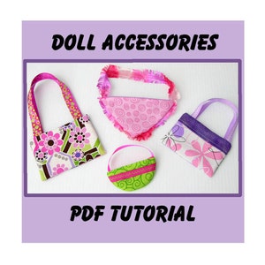 Puppentasche PDF Schnittmuster Easy Sew Accessoires für Puppen und Mädchen Sofort Download