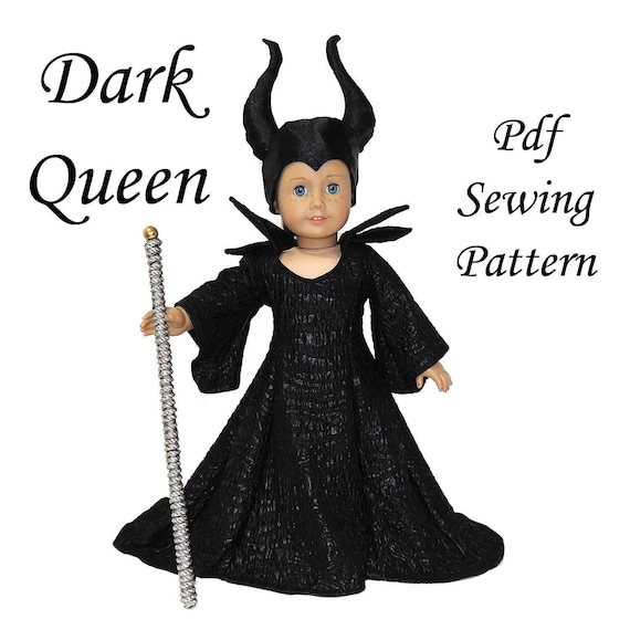 Dark Queen American Girl Doll Clothes Pattern 18 inch Doll pattern PDF