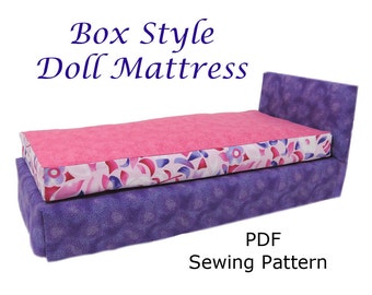 Doll Bed Mattress PDF pattern Fits any size doll bed Easy Sew Barbie American Girl