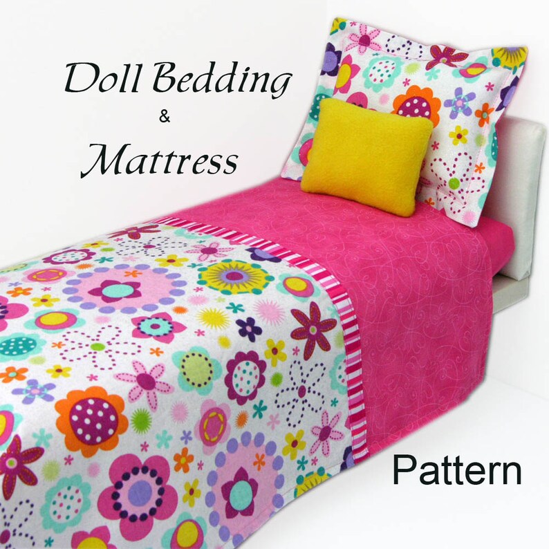 American Girl Doll Bedding And Mattress Pdf Pattern Tutorial Fits Any Size Bed