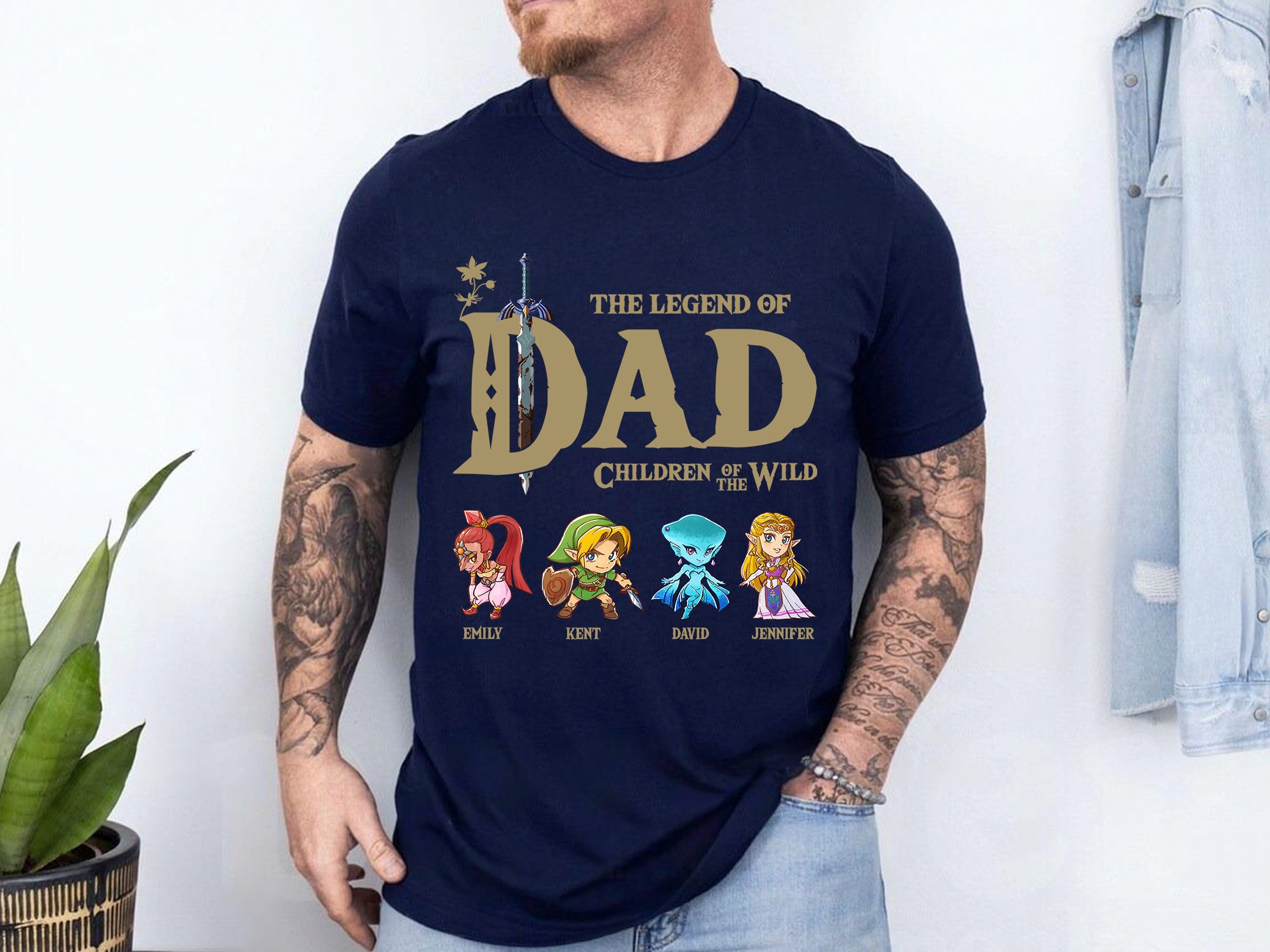 Personalized The Legend Of Dad T-Shirt, Zelda Dad Shirt, Zelda Link Shirt