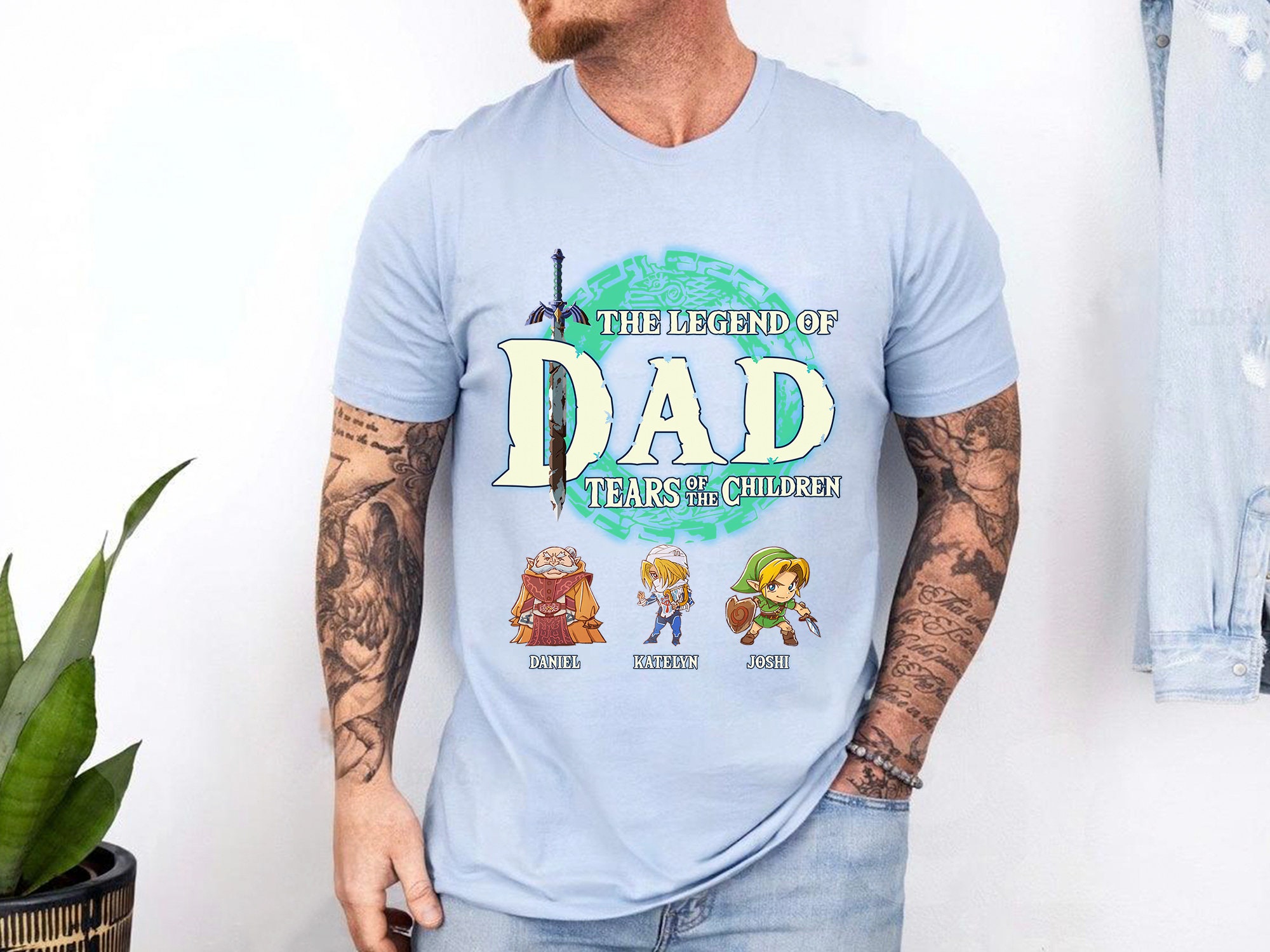 Personalized The Legend Of Dad Shirt, Zelda Dad Shirt, Custom Zelda Shirt