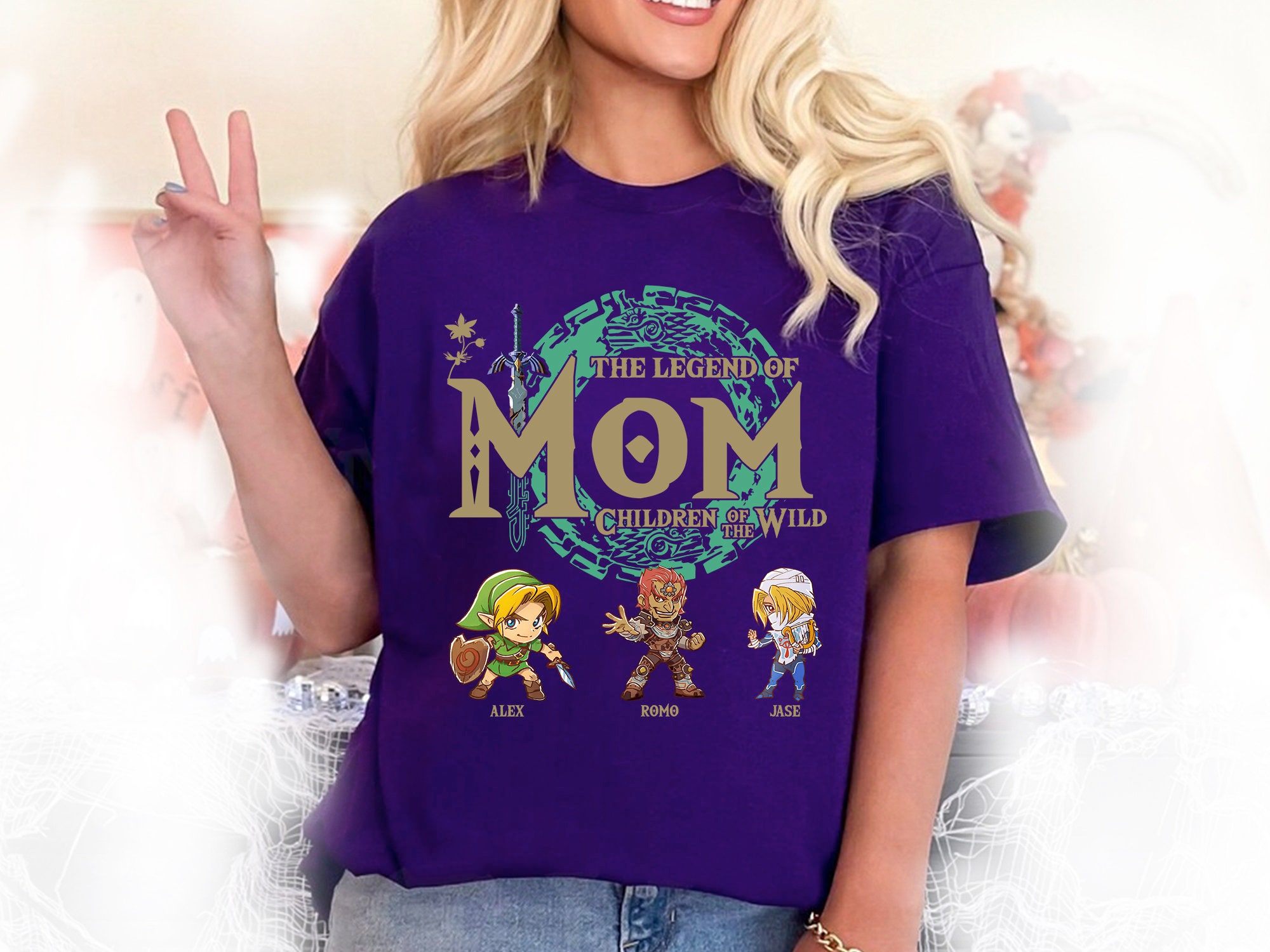 Personalized The Legend Of Mom Shirt, Zelda Mom Shirt, Custom Zelda Shirt
