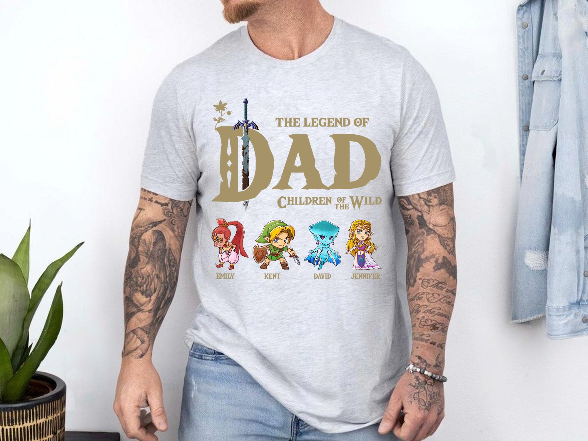 Personalized The Legend Of Dad T-Shirt, Zelda Dad Shirt, Zelda Link Shirt